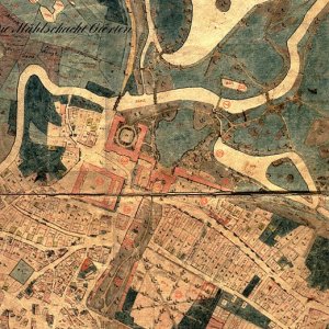 Obr. 15: Lednice – zámek 1826. Indikační skica lednického areálu.