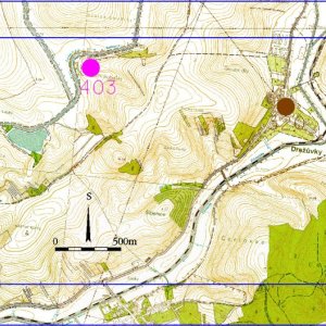 Ždánický les 2018. Mapový list 6-8. 320 - Dražůvky 1 (okr. Hodonín) - trať - nelokalizováno, dříve Vodný kopec - tvrz vodní (?) nedochovaná - středověk; 403 - Archlebov 2 (okr. Hodonín) - trať Dolní Bohušky, Bohutsko - zaniklá vesnice Bohutice - středověk.